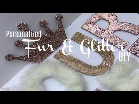 BLING & FUR WALL DECOR DIY | PERSONALIZED BABY SHOWER DIY BLING & FUR WALL DECOR DIY | PERSONALIZED BABY SHOWER DIY