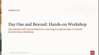 Get started with Oracle Machine Learning Fundamentals on Oracle Autonomous Database