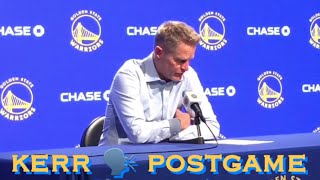 [HD] Entire KERR postgame: Stephen Curry & Klay presence; more bodies; Cauley-Stein and MORE