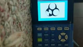 Drawing a biohazard on a calculator