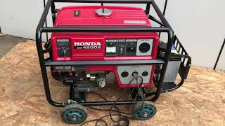 セル付き  HONDA ホンダ EM4500SX 発電機 4.0kVA 単相 100V ・ 200V ・ 12V 美品 ④