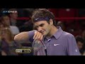 dramatic moments in epic monfils v federer match paris 2010