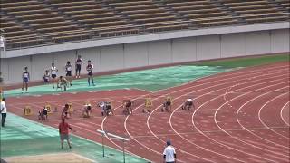 重藤慶多選手（香川大）男子100m予選1組、1着：11秒10　～四国インカレ2017～