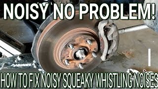 How to Fix Noisy disc brakes/rotors squeaking sound whistling while driving after new pads