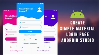 Android Material UI Login Page Design | Android Studio | Android UI UX Design