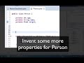 Java Person class 03 getters setters and methods