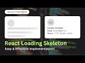 React Skeleton Loading Tutorial: API Call Delay Fetch Effect with Tailwind CSS