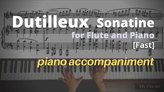 Dutilleux - Sonatine for Flute and Piano: Piano Accompaniment [Fast]