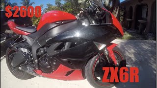 How I Bought a 2012 KAWASAKI ZX6R for $2600!!!