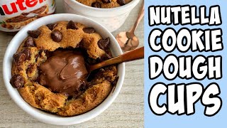Nutella Cookie Dough Cups! Recipe #Shorts