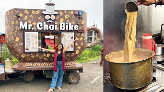 Mr. Chai Bike in Surat: ☕ चाय के कप मे पूरी दुकान 😳 | Gujarat Street Food | Indian street Food