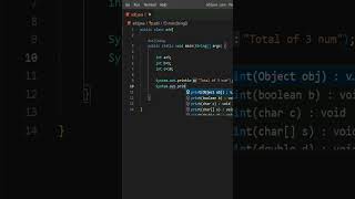 Addition of 3 numbers using Java Programming | Add three number | #javaprogramming