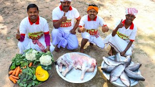 MUTTON CURRY | village style cooking goat meat cooking by villfood Kitchen | Birthday specialist