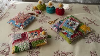 ゆりの花パターンで作る4種のポーチ//4 types of pouches made with lily flower patterns