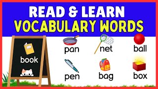 READ AND LEARN VOCABULARY WORDS for KIDS - Practice Reading Basic English Words