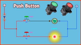 How the Push Button Works || Electrical Simulation