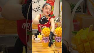 Hardworking Girl Selling Real Mango Smoothie