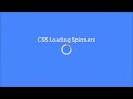 how to make a pure CSS Loader - Optimized Spinners for Web