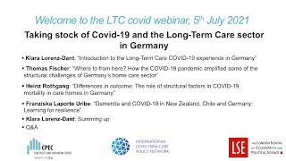 LTCcovid Webinar - Taking stock of Covid 19 and the Long Term Care sector in Germany