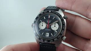 c1971 Heuer Autavia 'Viceroy' men's vintage chronograph watch.  Model reference 1163T