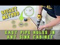 How To Cut Cabinet Holes For Plumbing + Install Water Valves