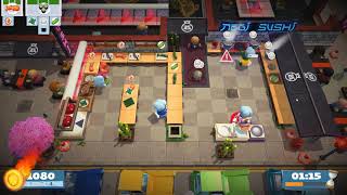 【オーバークック２】 ４人プレイで星４チャレンジ！ 1-3 【Overcooked! 2】