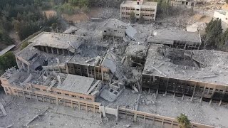 Drone pictures show damaged Syria Research Centre in Damascus after Israeli airstrikes overnight