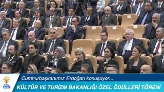 Cumhurbaşkanımız Erdoğan, Kültür ve Turizm Bakanlığı Özel Ödülleri Töreni'nde konuştu