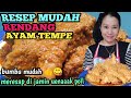 resep mudah rendang ayam tempe spesial || olahan rendang ayam tempe enak