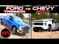 Ford Tremor vs. Chevy Silverado Z71 Off-Road Smackdown: HD Trucks Go Head-to-Head Up Tombstone Hill!