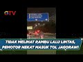 Tidak Melihat Rambu lalu Lintas, Pemotor Nekat Masuk Tol Jagorawi