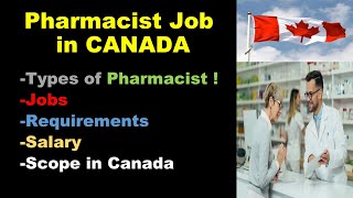 pharmacist, assistant, Helper in Canada, salary, types, pharmacy, medical profession, available job,
