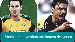 #shoaibakhtar #shantait.                          Fatest deliveries|shaoib akhter vs shan tait
