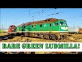 Rare Green Ludmilla Locomotive at Iliyantsi Train Station in Bulgaria!