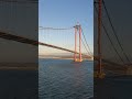 Transiting under the Çanakkale 1915 Bridge, Dardanelles Strait, Turkey