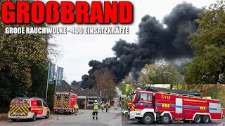 [GROßBRAND IN CHEMIEWERK IN LEVERKUSEN!] - Halle in Vollbrand - Enorme Rauchentwicklung - 400 Kräfte