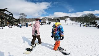 たんばらスキーパーク　家族でスノーボード2024.Jan snowboarding at Tambara ski park