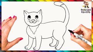 Cómo Dibujar Un Gato Paso A Paso 🐱 Dibujo De Gato