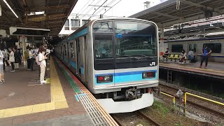 E231系800番台ミツK3編成 09K 各駅停車津田沼行き 船橋駅発着シーン