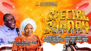 SPECIAL SUNDAY SEVICE WITH PROPHET P.A OLOWOPOROKU || 12/01/2025