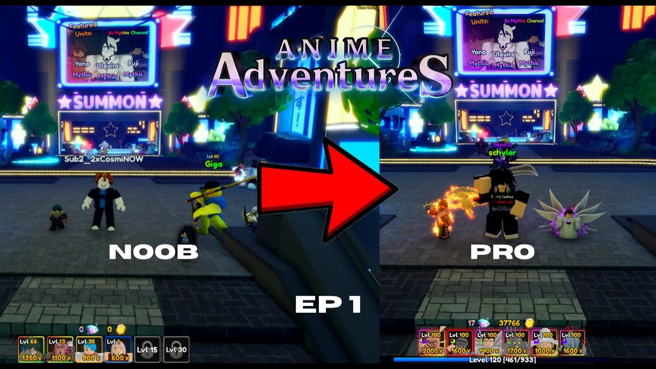 Noob To Pro 1 Lucky Start In Anime Adventures Youtube