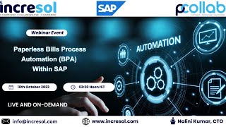 Paperless Bills Process Automation BPA within SAP