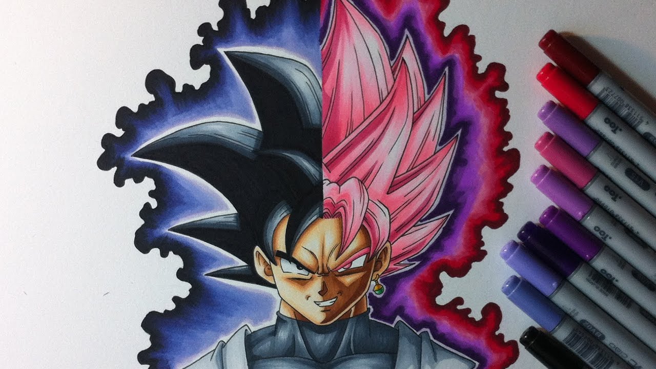 Drawing Black Goku - Black Goku SSJ Rose - YouTube