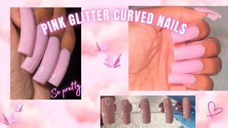 DOING MY NAILS 💕| HOW TO MAKE PRESS ONS LOOK LIKE ACRYLICS | BEGINNER FRIENDLY | 90s CURVED NAILS