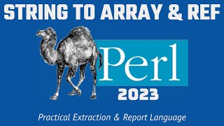 Perl Programming - String To Array + Ref 2023