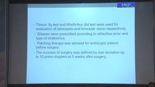 AIOC2022 GP191 topic Dr Rojeeta Parajuli  Outcomes of horizontal strabismus surgery and the influenc