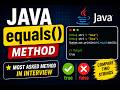 equals() Method in Java with Real Project Example