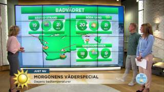 Så badvänligt blir vädret idag - Nyhetsmorgon (TV4)