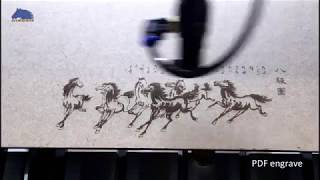 DIHORSE CO2 laser engraving and cutting machine work on PDF