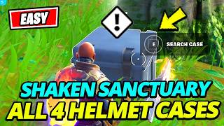 How to EASILY Search Cases to Find the Missing Helmet (SHAKEN SANCTUARY LOCATIONS) - Fortnite Quest